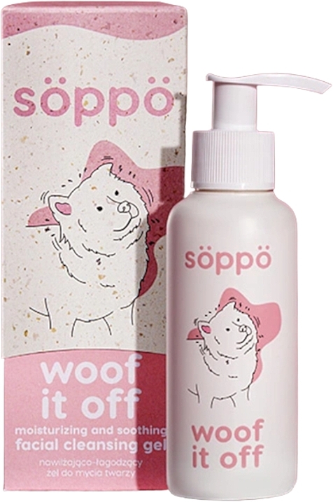 Nawilżająco-łagodzący żel do mycia twarzy - Söppö Woof It Off Moisturizing And Soothing Facial Cleansing Gel  — Zdjęcie N1