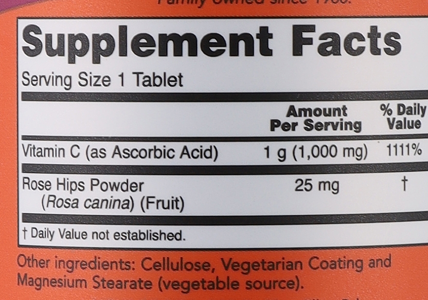 Witamina C-1000 o przedłużonym uwalnianiu + dzika róża - Now Foods Antioxidant Protection C-1000 With Rose Hips Tablets — Zdjęcie N4