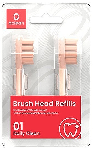 Standard Clean Soft, 2 szt. wkładów do szczoteczki elektrycznej, różowe - Oclean Brush Heads Refills — Zdjęcie N1