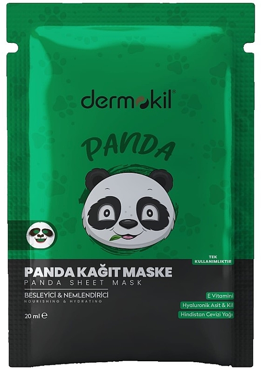 Maseczka w płachcie do twarzy Panda - Dermokil Panda Sheet Mask — Zdjęcie N1