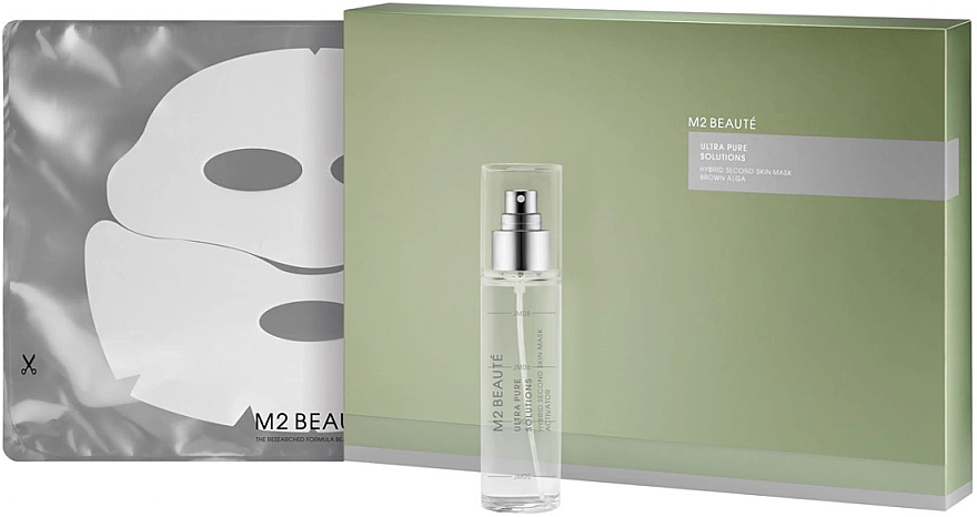 Oczyszczająca maska do twarzy typu peel-off - M2Beaute Ultra Pure Solutions Hybrid Second Skin Mask Brown Alga — Zdjęcie N1