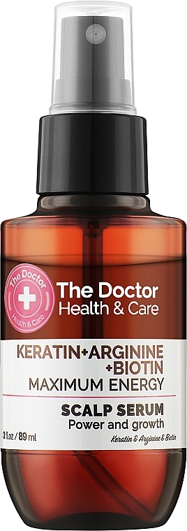 Serum do skóry głowy - The Doctor Health & Care Keratin + Arginine + Biotin Maximum Energy Scalp Serum — Zdjęcie N1