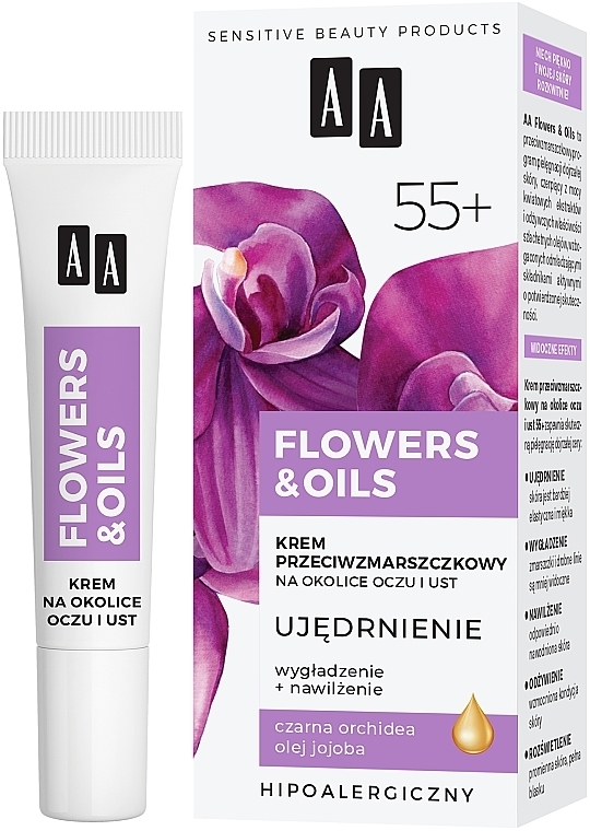 Krem na okolice oczu i ust - AA Flowers & Oils Eye And Lip Cream — Zdjęcie N3