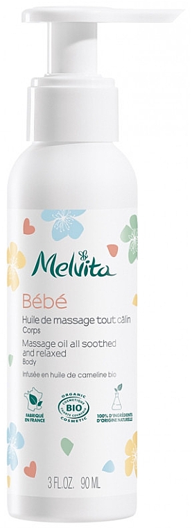 Olejek do masażu dla dzieci - Melvita Baby Massage Oil — Zdjęcie N1