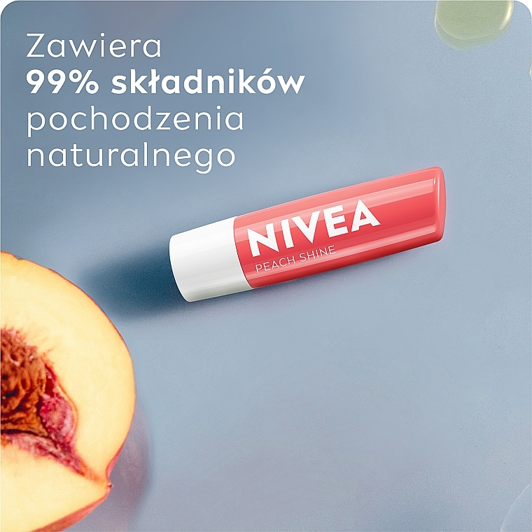 Pielęgnująca pomadka do ust Brzoskwinia - NIVEA Lip Care Peach Shine Lip Balm — Zdjęcie N5