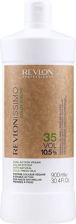 Krem utleniający 10,5% - Revlon Professional Revlonissimo Color Sublime Vegano Cream Oil Developer 35Vol — Zdjęcie N1