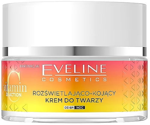 Rozświetlająco-kojący krem ​​do twarzy - Eveline Cosmetics Vitamin C 3x Action 