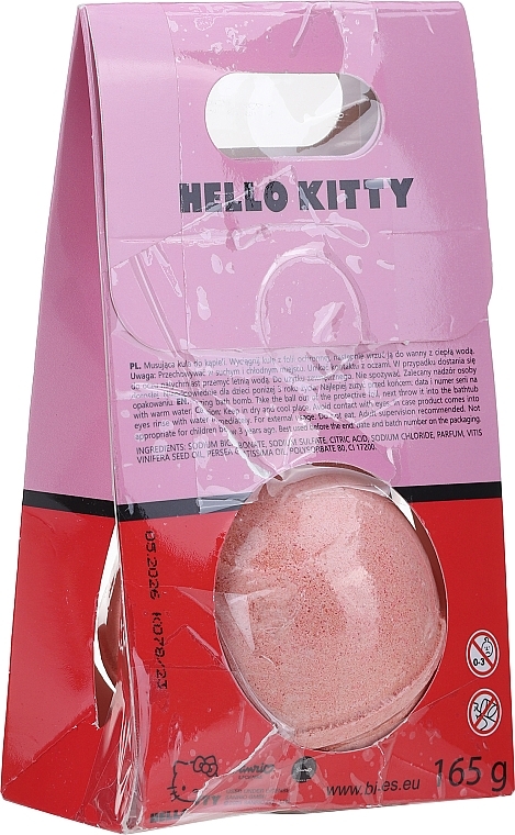 PRZECENA! Kula do kąpieli Truskawka - Bi-es Kids Hello Kitty Strawberry Bath Bomb * — Zdjęcie N2