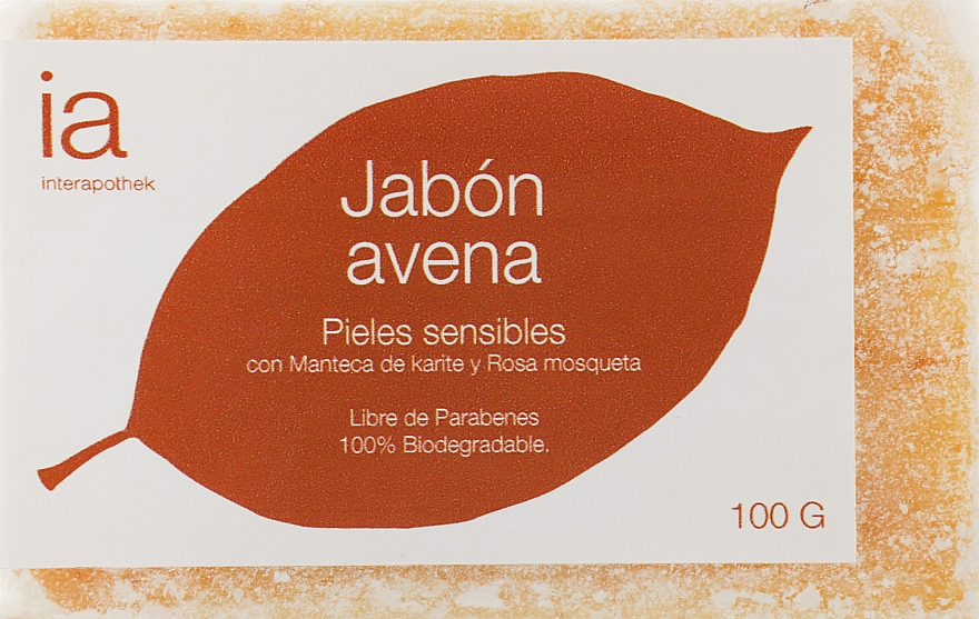 Naturalne mydło do twarzy i ciała z ekstraktem z owsa - Interapothek Pieles Sensibles Jabon Avena — Zdjęcie N1
