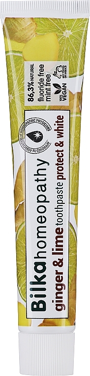 Homeopatyczna pasta do zębów Imbir i limonka - Bilka Homeopathy Ginger And Lime Toothpaste — Zdjęcie N2