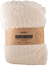Kup Turban-ręcznik do włosów z mikrofibry, waniliowy - Mohani Microfiber Hair Towel White