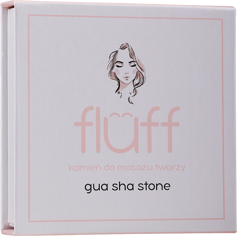 Kamień Gua Sha do masażu twarzy, biały - Fluff Gua Sha Stone — Zdjęcie N2