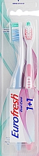 Zestaw szczoteczek do zębów, różowa + niebieska - Farmasi Eurofresh Toothbrush — Zdjęcie N1