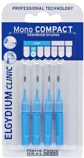 Szczoteczka międzyzębowa niebieska, 4 szt. - Elgydium Clinic Brushes Mono Compact Blue 0.8mm — Zdjęcie N1