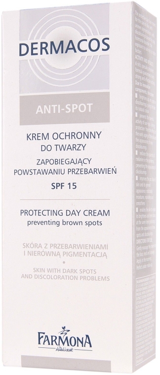 Ochronny krem do twarzy zapobiegający powstawaniu przebarwień - Farmona Professional Dermacos Anti-Spot SPF 15 Protecting Day Cream — Zdjęcie N2
