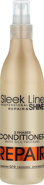 Dwufazowa odżywka regenerująca do włosów bez spłukiwania - Stapiz Sleek Line Repair — Zdjęcie N1