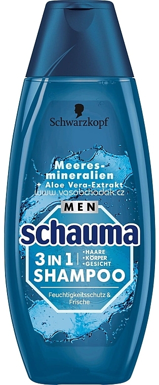 Szampon dla mężczyzn 3w1 Morskie minerały i aloes - Schauma Men Sea Minerals + Aloe Vera 3 in 1 Shampoo — Zdjęcie N3