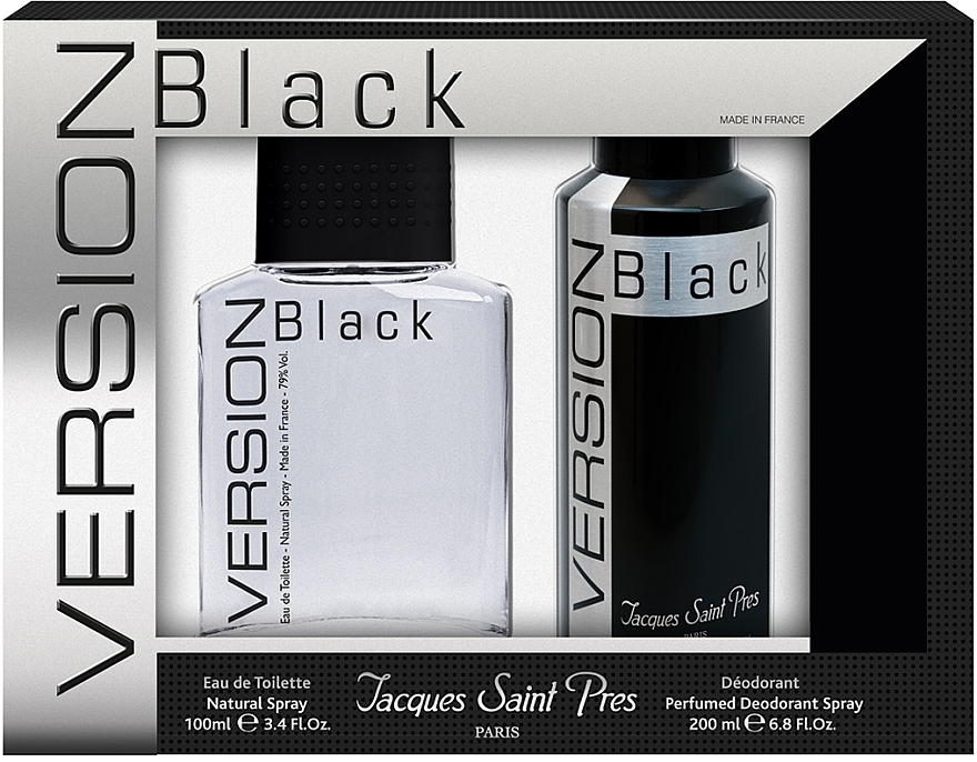 Ulric de Varens Jacques Saint Pres Version Black - Zestaw (edt 100 ml + deo/spray 200 ml) — Zdjęcie N1