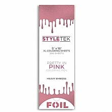Kup Folia fryzjerska, 5x16, różowa, 200 sztuk - StyleTek