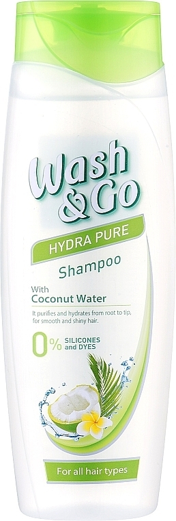 Szampon do włosów z wodą kokosową - Wash&Go Hydra Pure Coconut Water Shampoo — Zdjęcie N1