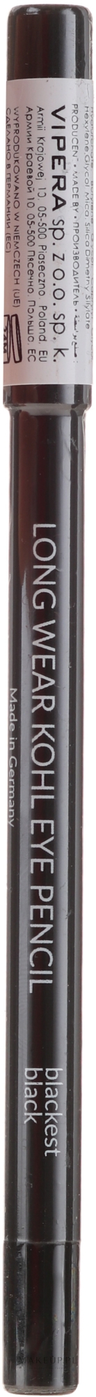 Kredka do oczu - Vipera Long Wear Kohl Eye Pencil — Zdjęcie Blackest Black