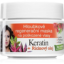 Kup Głęboko regenerująca maska do włosów zniszczonych - Bione Cosmetics Keratin + Ricinovy Oil 