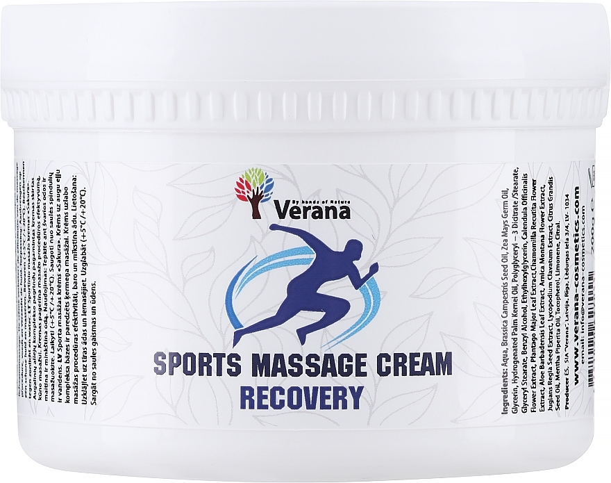 Krem do masażu sportowego Regeneracja - Verana Sports Massage Cream Recovery — Zdjęcie N2