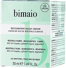PRZECENA! Rewitalizujący krem do twarzy na noc - Bimaio Restorative Night Cream * — Zdjęcie N3