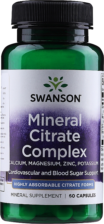 Multimineralny kompleks cytrynianowy - Swanson Multi-Mineral Citrate Complex — Zdjęcie N1
