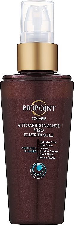 Samoopalacz do twarzy - Biopoint Solaire Autoabbronzante Viso Elisir di Sole — Zdjęcie N2