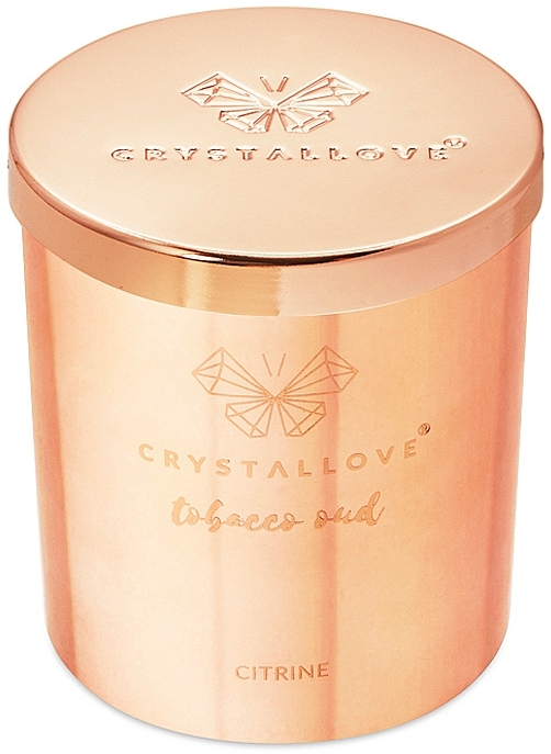 Świeca sojowa z cytrynem i tobacco oud - Crystallove Soy Candle with Citrine Tobacco Oud — Zdjęcie N7