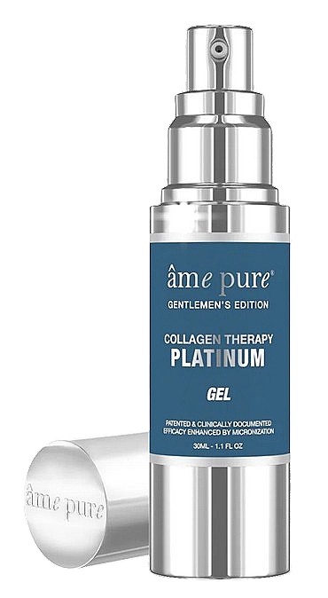 Żel do twarzy na plamy pigmentacyjne i trądzik - Ame Pure Gentlemen’s Collagen Therapy Platinum Gel — Zdjęcie N2