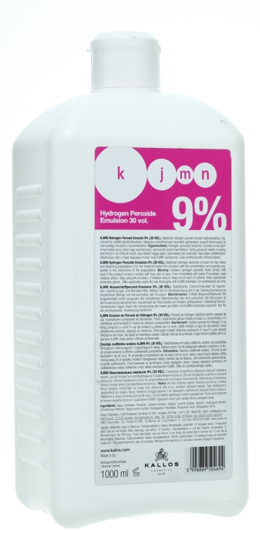 Utleniacz do włosów 9% - Kallos Cosmetics KJMN Hydrogen Peroxide Emulsion — Zdjęcie N2