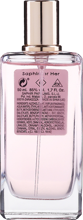 Saphir Parfums For Her - Woda perfumowana — Zdjęcie N4