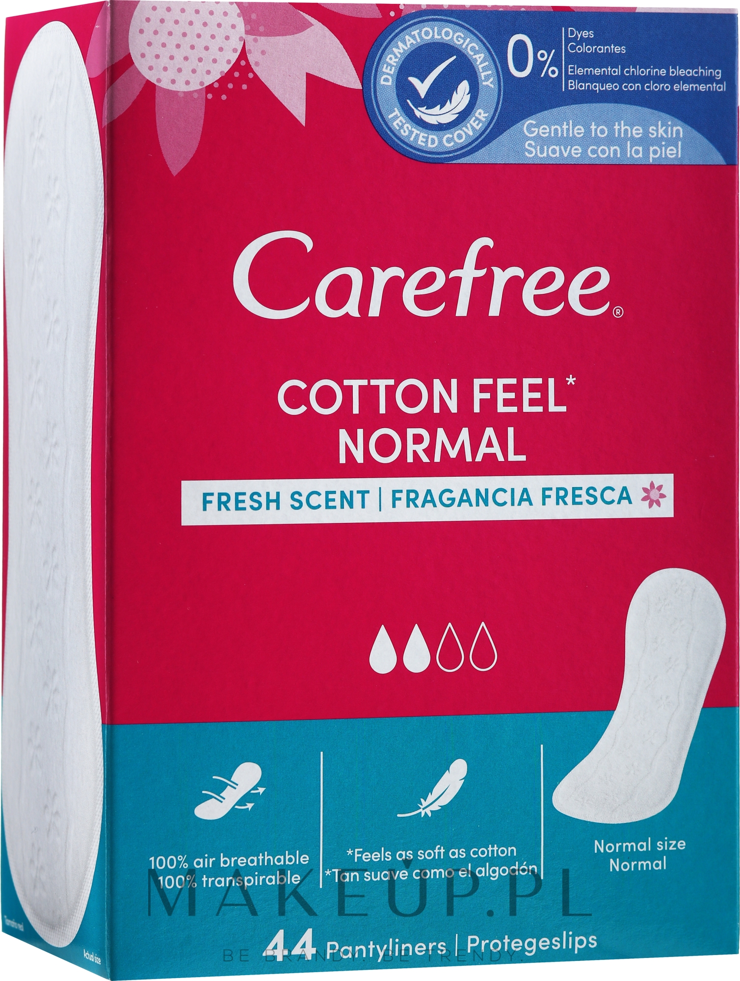 Wkładki higieniczne, 44 szt. - Carefree Normal Cotton Fresh — Zdjęcie 44 szt.