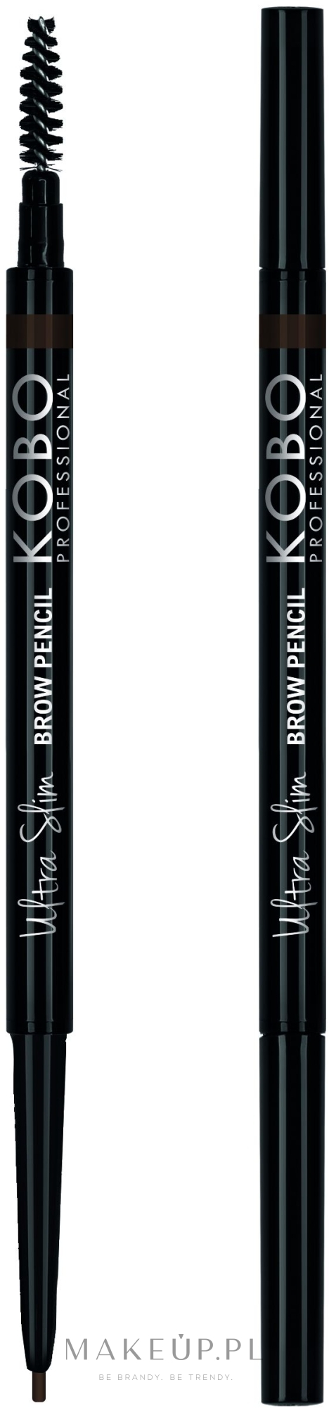 Kredka do brwi ze szczoteczką - Kobo Professional Ultra Slim Brow Pencil — Zdjęcie Dark