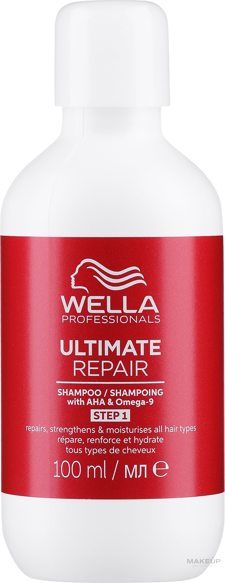 Szampon do wszystkich rodzajów włosów - Wella Professionals Ultimate Repair Shampoo With AHA & Omega-9 — Zdjęcie 100 ml