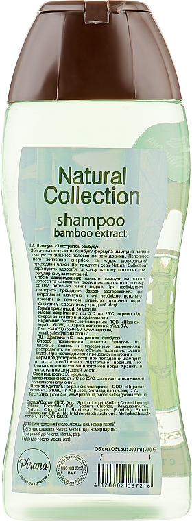 Szampon do włosów z ekstraktem z bambusa - Pirana Natural Collection Shampoo — Zdjęcie N2