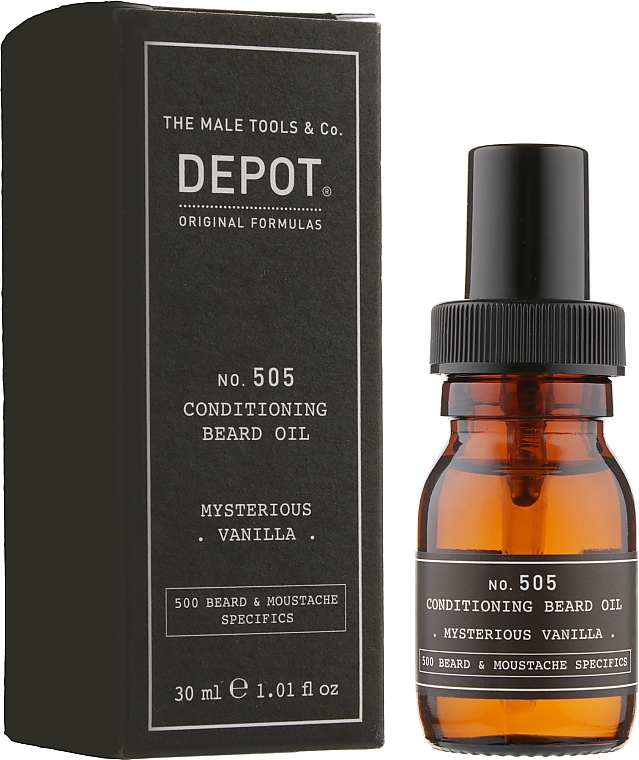 Odżywczy olejek do brody - Depot Beard&Moustache Specifics 505 Beard Oil Mysterious Vanilla — Zdjęcie N2