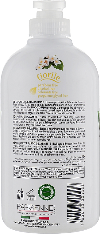 Mydło w płynie Jaśmin - Parisienne Italia Fiorile Jasmine Liquid Soap — Zdjęcie N2