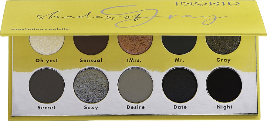 Paletka cieni do powiek - Ingrid Cosmetics Shades of Grey Eyeshadow Pallete — Zdjęcie N1