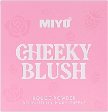 Róż do policzków, 10 g - Miyo Cheeky Blush Rouge Powder Delightfully Pinky Cheeks — Zdjęcie N2