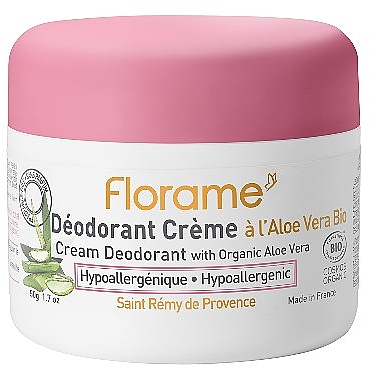 Dezodorant w kremie z aloesem - Florame Cream Deodorant with Organic Aloe Vera — Zdjęcie N1