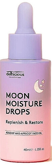 Olejek do twarzy na noc - Delhicious Moon Moisture Drops Face Oil — Zdjęcie N1