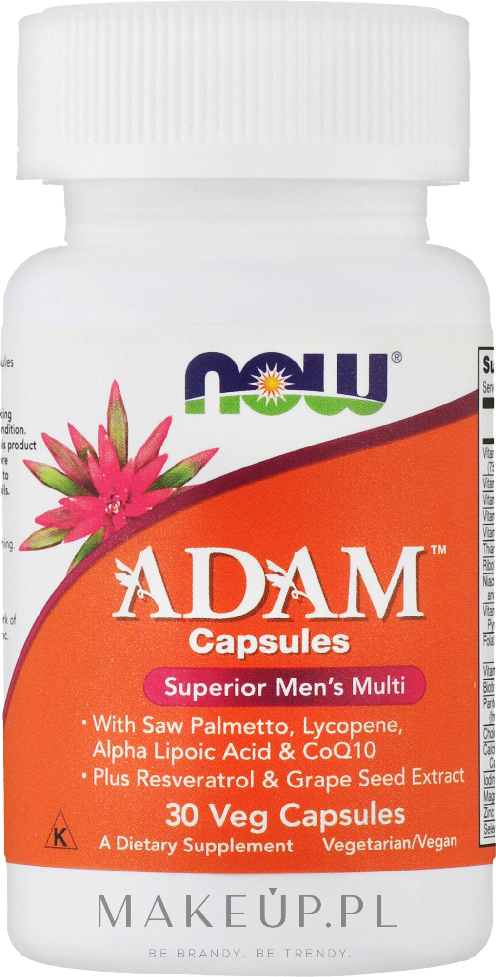 Żelowe kapsułki multiwitaminowe dla mężczyzn - Now Foods Adam Superior Men's Multi Capsules — Zdjęcie 90 szt.