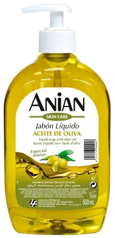 Mydło w płynie z oliwą z oliwek - Anian Skin Care Liquid Soap With Olive Oil — Zdjęcie N1