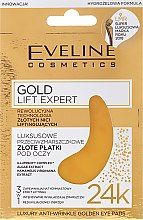 Kup Luksusowe przeciwzmarszczkowe złote płatki pod oczy - Eveline Cosmetics Gold Lift Expert Luxury Antiwrinkle Golden Eye Pads