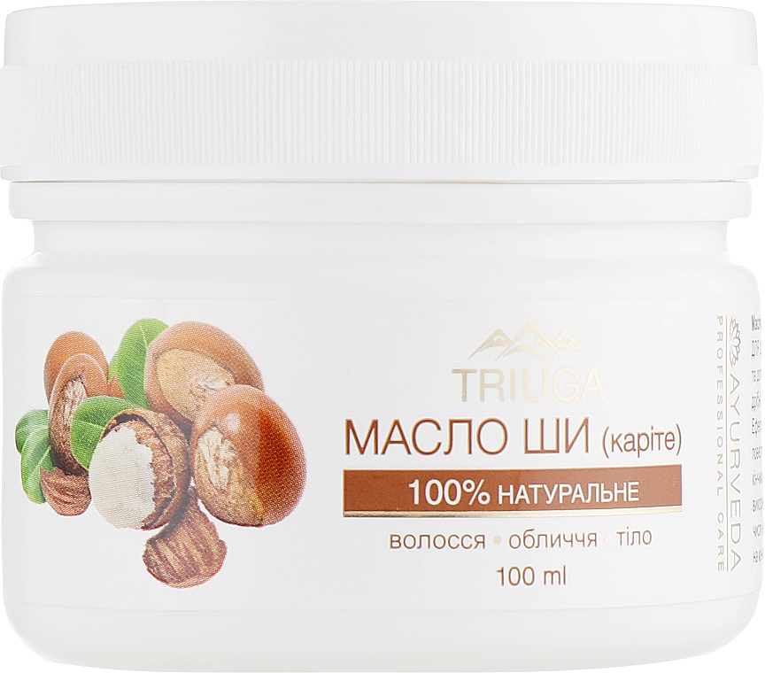 Masło shea do włosów, twarzy i ciała - Triuga Ayurveda Shea Butter For Hair And Body — Zdjęcie N1