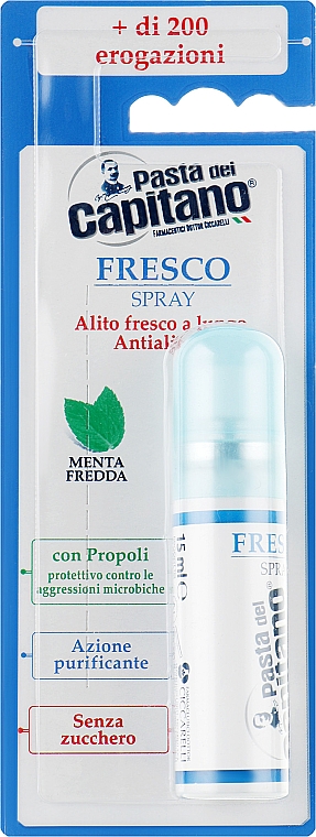 Miętowy odświeżacz do ust - Pasta Del Capitano Fresco Fresh Mouth Spray Mint — Zdjęcie N1