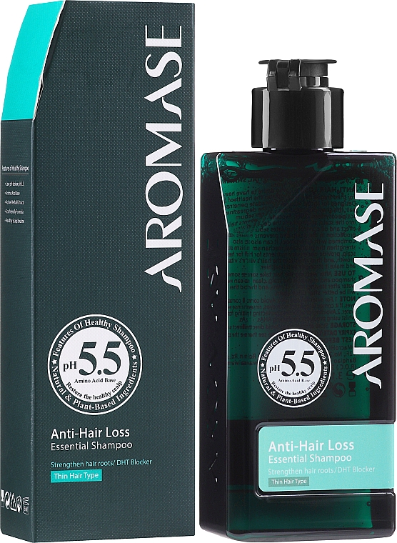 Szampon przeciw wypadaniu do włosów cienkich i łamliwych - Aromase Anti-Hair Loss Essential Shampoo — Zdjęcie N2
